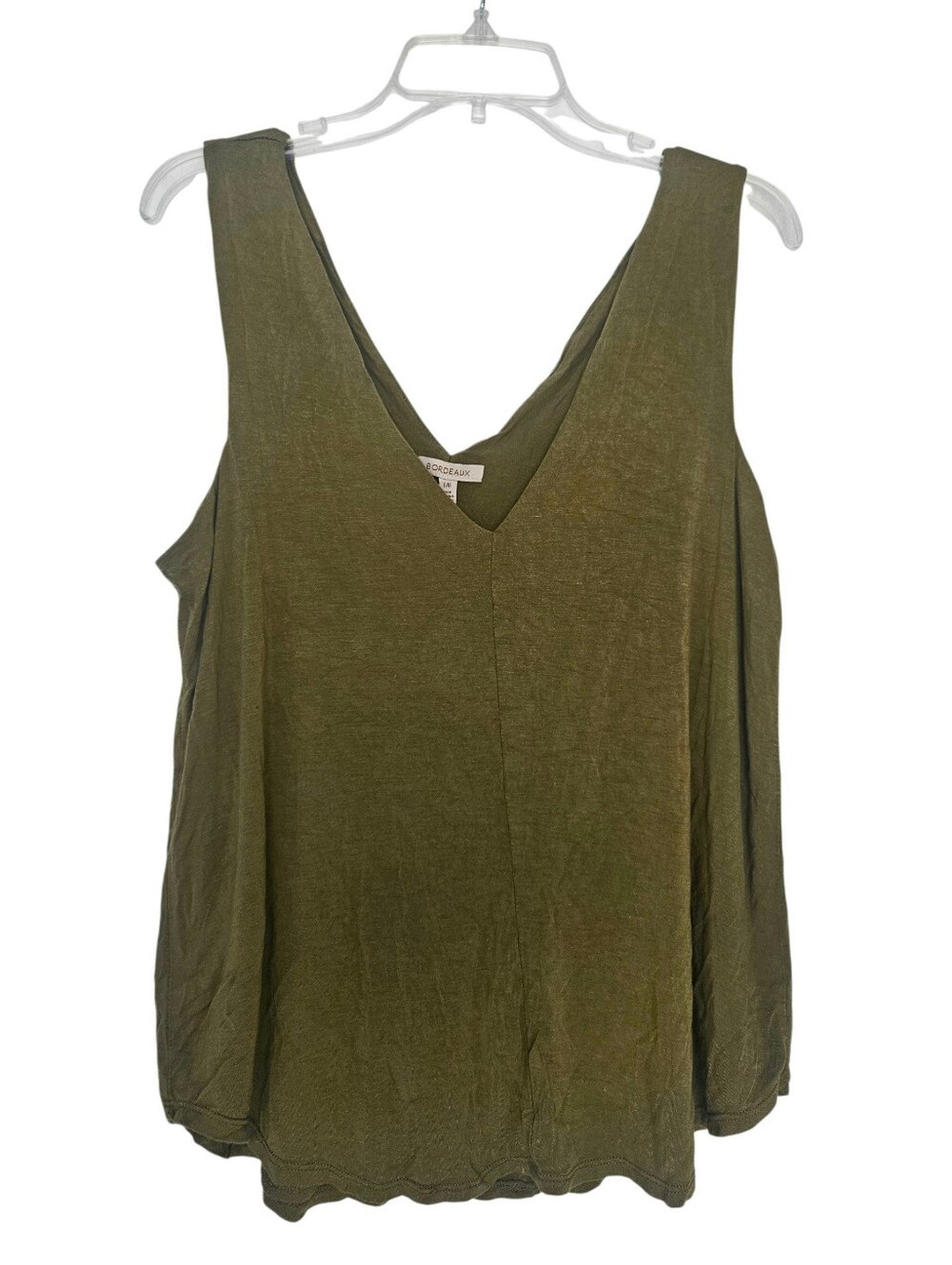 Bordeaux V-neck Sleeveless Blouse Women L